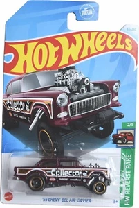 Hot Wheels - Rastrello retromarcia 2024 HW 2/5 '55 Chevy Bel Air Gasser 63/250 (BBHTD02) - Foto 1 di 1