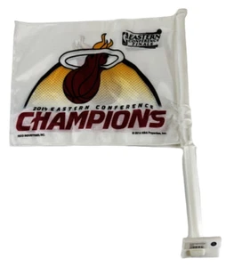2014 Eastern Conference Champions Miami Heat Car Window Double Sided Flag White - Picture 1 of 4