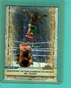 2020 Topps Wrestlemania WWE Foil board Parallel SmackDown no.64 DEF.The Bar - Picture 1 of 1
