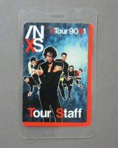 INXS backstage laminated pass XTour 90/91 Tour Staff AUTHENTIC  ! - Picture 1 of 1