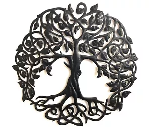 Large Tree of Life Metal Art Decorative Iron Wall Hanging Bronze Indoor Outdoor - Picture 1 of 7