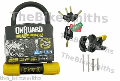 OnGuard Bulldog 8013M Medium U-lock Track Bike Fixed Hardened 3.55" x 6.90" - Image 1 of 3