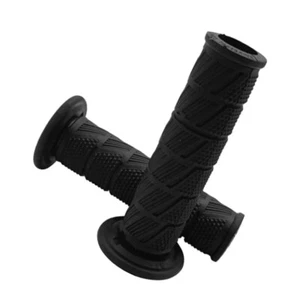Motorcycle Bike Retro Rubber 7/8" /1" Handlebar Hand Grips Handle Bar Covers - Picture 1 of 6