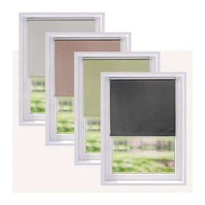 Verdunklungsrollo Klemm Rollo ohne Bohren Verdunkelungsrollo Seitenzugrollo Fix - Bild 1 von 30