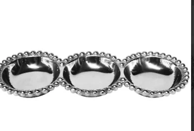 Beaded 3-Section Round Tray - Image 1 of 3