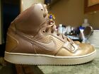 Nike Son of Force Metallic Red Bronze Leather Women's Round Toe Sneakers Sz 11