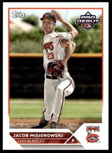 2023 Topps Pro Debut PD72 Jacob Misiorowski Carolina Mudcats Brewers - Picture 1 of 2