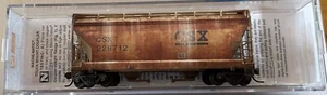 New N Scale MTL CSX Weathered 2 Bay Covered Hopper Rd# 226712 Jewel Case - Picture 1 of 3