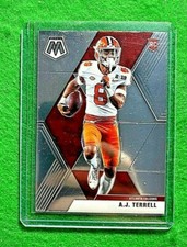AJ TERRELL MOSAIC SILVER CHROME ROOKIE CARD ATLANTA FALCONS 2020 PANINI MOSAIC 