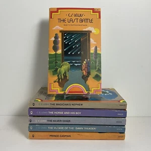 The Chronicles Of Narnia Vintage Paperback LOT Books 2-6 - Collier $1.25 Cover - Picture 1 of 8