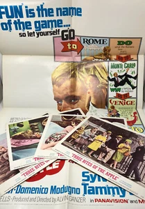 1967 Three Bites of the Apple Lot of 5: 4 11 X 14 cards, 1 27 X 40 sheet poster - Picture 1 of 14