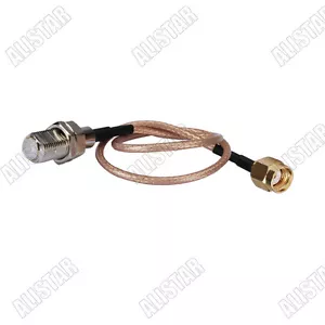 F Jack Female to RP-SMA Male ( Female Pin ) Type Pigtail Cable 15cm for Wireless - Picture 1 of 2