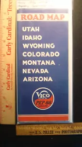 Vintage 1936 - VICO - PEP 88 Utah Colorado Montana - Road Map Werbung - Bild 1 von 4