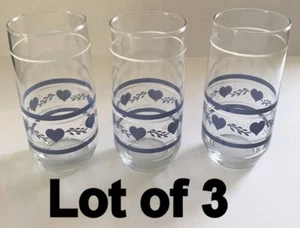 Juego de 3 Vasos Libbey BLUE HEARTS 16oz. - Imagen 1 de 1