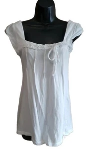 Eyeshadow Womens White Cap Sleeve Top Square Neckline Size Medium - Picture 1 of 9