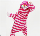 Adult/Kids Cheshire Cat Kigurumi Pajamas Cosplay Costume Sleepwear Party Unisex