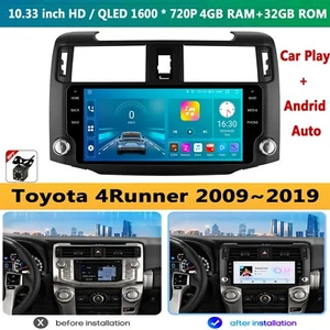 Carplay Radio GPS 10.33" for Toyota 4runner 2010-2019 Android 12 Stereo Navi DSP - Foto 1 di 24