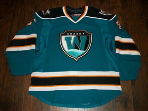 Joakim Ryan #24 Worcester Sharks AHL Teal 2014-15 Game Worn Minor Hockey Jersey - Picture 1 of 11
