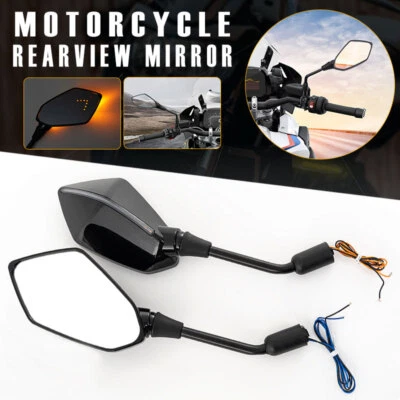 Motorcycle Arrow LED Turn Signal Side Mirrors For SUZUKI GSXR600 GSXR750 Honda - Imagem 1 de 4