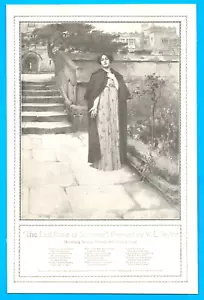 1909 art print drawing W.L. Taylor The Last Rose of Summer antique Thomas Moore - Picture 1 of 3
