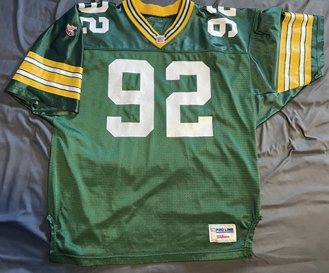 100 Authentic Reggie White Green Bay Packers Wilson Authentic Jersey 52 XXL Cover