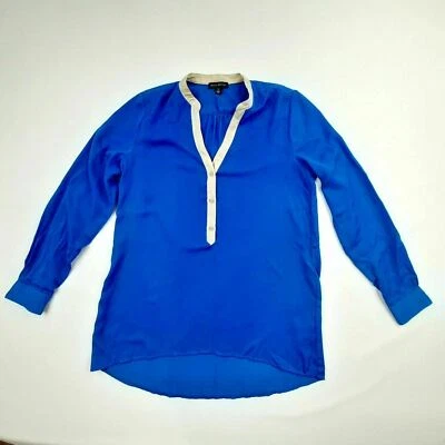 Blusa para mujer Willi Smith manga larga talla pequeña azul poliéster TD20 Foto 1 de 4