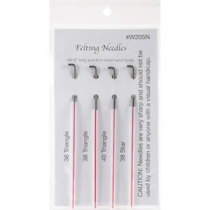 Wistyria Felting Needles 4pcs - Size 36, 38 & 40 Triangle & 38 Star W205N - Picture 1 of 2