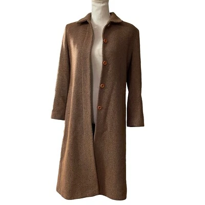 Abrigo Chaqueta French Connection Cuadros Mezcla Lana Botón Oculto Talla S Foto 1 de 4