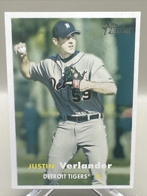 JUSTIN VERLANDER 2006 Topps Heritage #461 Detroit Tigers Rookie Year - Image 1 of 2