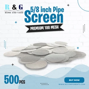 Premium 100 Malla 5/8” (16 mm) Diámetro Filtros de pantalla de tubería de acero inoxidable 500 piezas - Imagen 1 de 8