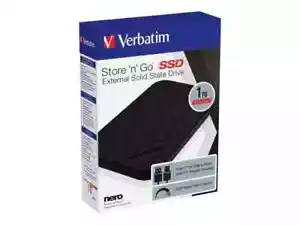 Verbatim Store 'n' Go portable SSD - 1 TB - Black - External SSD - USB 3.0 SSD - Picture 1 of 6