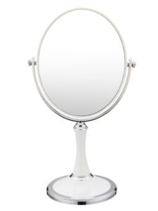 Double Sided Swivel Vanity Mirror with 3 x Magnification,Tabletop Makeup Mirror 