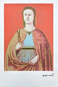 ANDY WARHOL - Heilige Apollonia - signiert, nummerierte Auflage 47/100, 38 x 56 cm - Bild 1 von 7