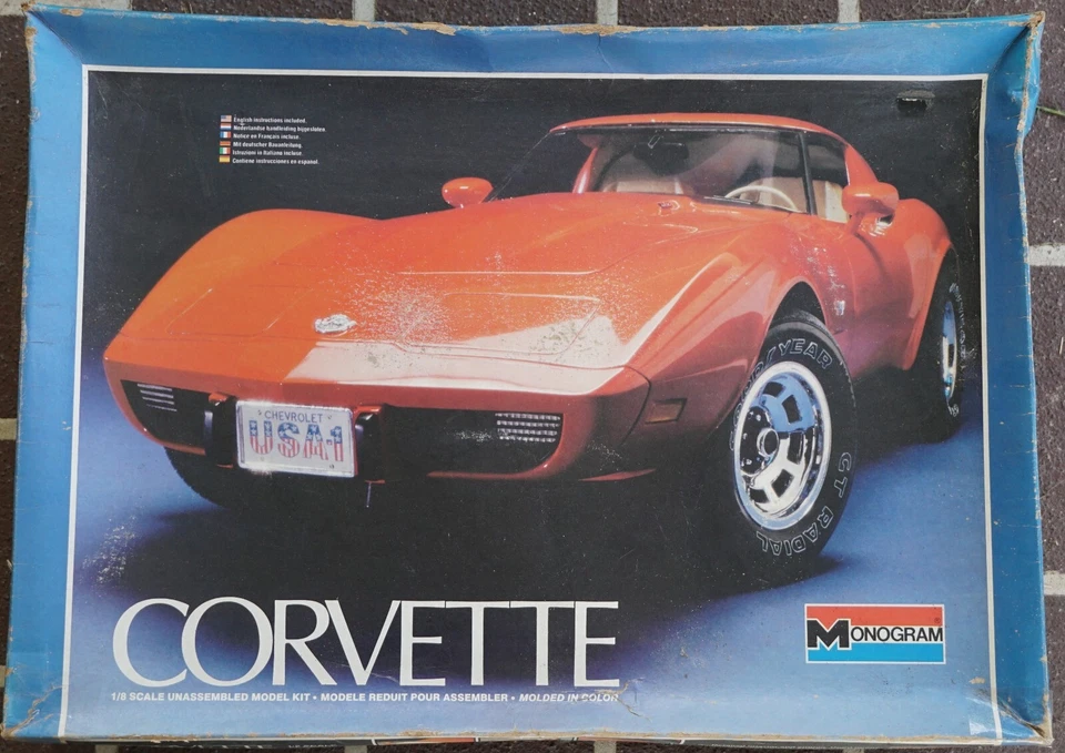 Monogram 2603 1/8 Chevrolet Corvette L-82 - Incomplete - Image 1 of 4