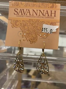 Orecchini Savannah Cristallo Swarovski Lotto di 10 NUOVI $125 Vendita al dettaglio E14 - Foto 1 di 10