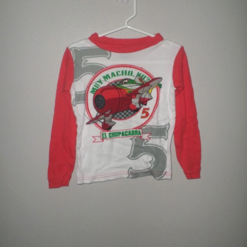 PLANES youth small Muy Macho longsleeves pajama shirt El Chupacabra sz 6 Disney - Image 1 of 1