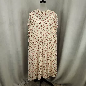 New Torrid Dress Womens 6X Mini Chiffon Smocked Ditsy Little Roses Floral Lined - Picture 1 of 13
