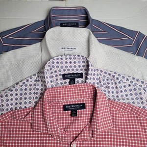Mizzen + Main Leeward 4 Shirt Lot Mens Medium Bundle Print Stretch Performance - Picture 1 of 24