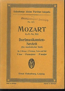 Mozart: Village Musicians Sextet F major KV 522 ~ Study Score - Picture 1 of 1