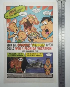 Vintage Fruity Pebbles RARE Print Advertisement  - Picture 1 of 2
