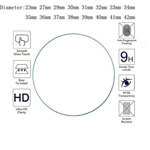 Runde Uhren Hartglas Display Schutzfolie Durchmesser 34 39 40 45 46 mm - Bild 1 von 22