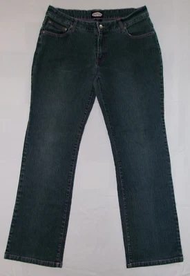 Vaqueros zoey*beth azul talla 11/12, con detalles de spandex e hilo morado Foto 1 de 4