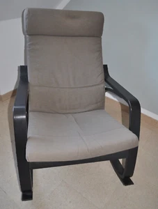 IKEA POÄNG Schaukelstuhl / Schwingsessel mit Auflage - Bild 1 von 9