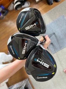 TaylorMade SIM2MAX FairwayWood 3W 5W 7W 3set RH graphite Flex SR HC Used - Picture 1 of 11
