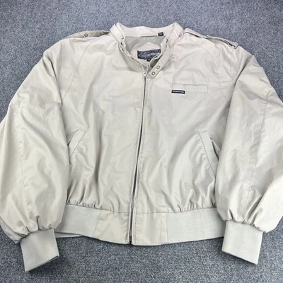 Jaqueta Bomber Racer Vintage Masculina Apenas Membros 4XL Bege Claro - Imagem 1 de 4