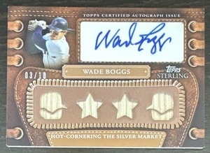 Wade BOGGS🔥2010 Topps Sterling Quad Bat Relic AUTO #4LLAR-48 3/10 Red Sox📈 - Picture 1 of 2