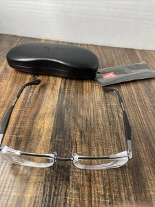 Ray Ban RB 6285 2502 Eyeglasses Frame Gunmetal Half Rim Black Optical 53-18-140 - Picture 1 of 5
