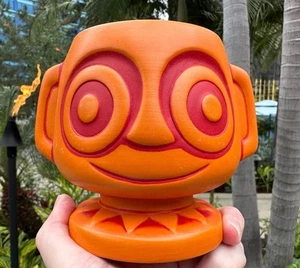 Tazza Disneyland Trader Sam's Hippopoto Mai Tai Incantata Tiki Bar Arancione + Bonus - Foto 1 di 6
