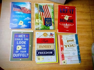 Lote de tarjetas y sobres Hallmark Military Heroes Thx para tus servicios nuevos Foto 1 de 2