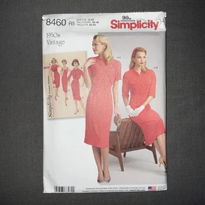 Simplicity 8460 Retro Kleid Sakko tailliert gefüttert 50er Jahre Misses 14 - 22 UNCUT - Bild 1 von 4